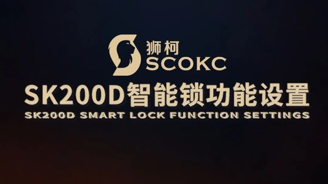 狮柯SK200D智能锁设置教程